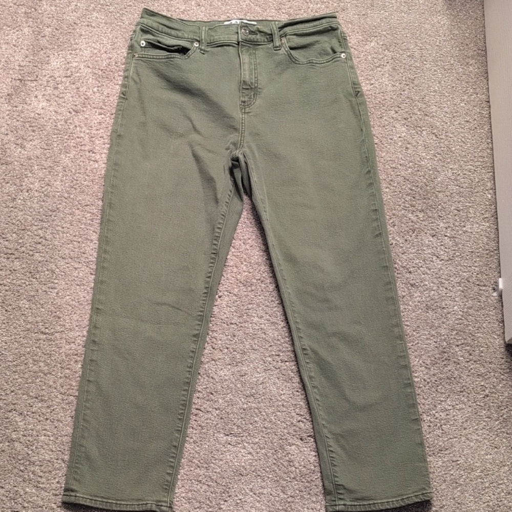Daze Olive Green Denim Pants